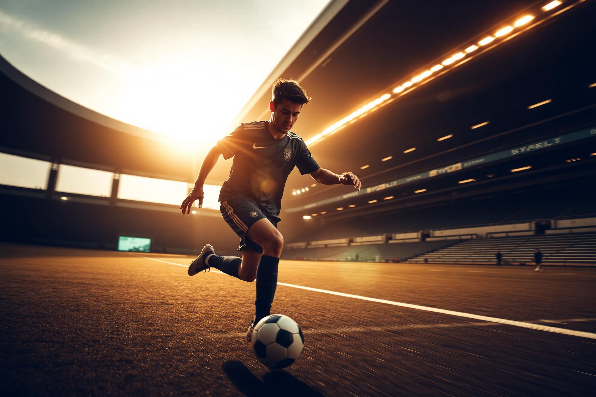Lucas Summers playing soccer